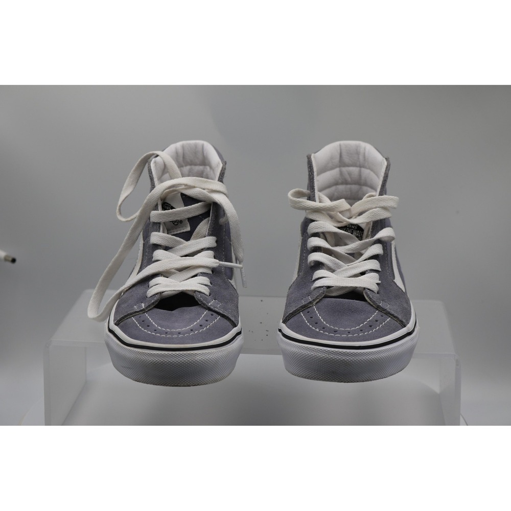 Vans Sk8-Hi Shoes Mens Sz 4.5 Women Sz 6 Gray White Suede Canvas High Top Skate - Picture 1 of 7